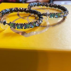 Kendra Scott Navy Dichroic Jolie Hoops